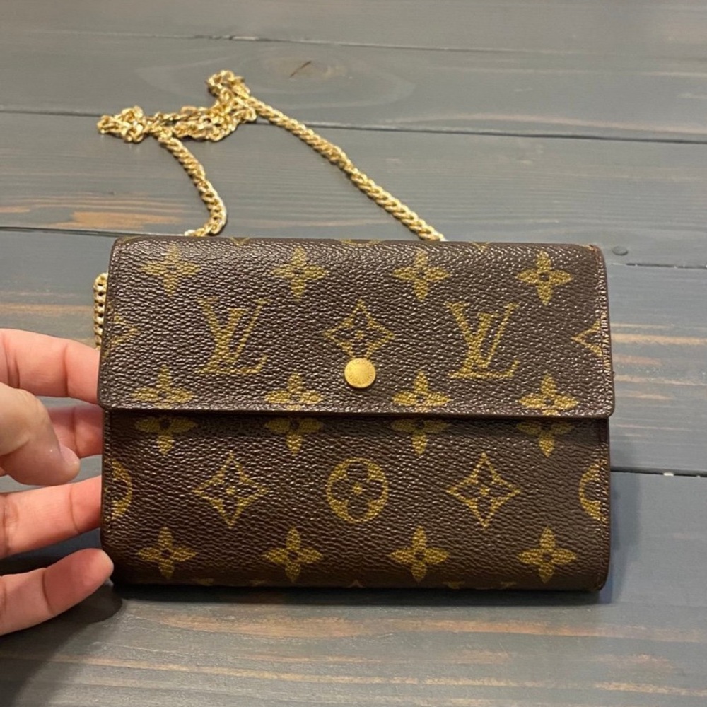LV Tri fold wallet purse cross body AUTHENTIC
